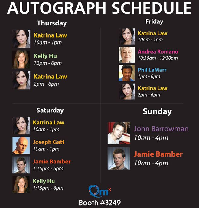 QMX Autograph Schedule